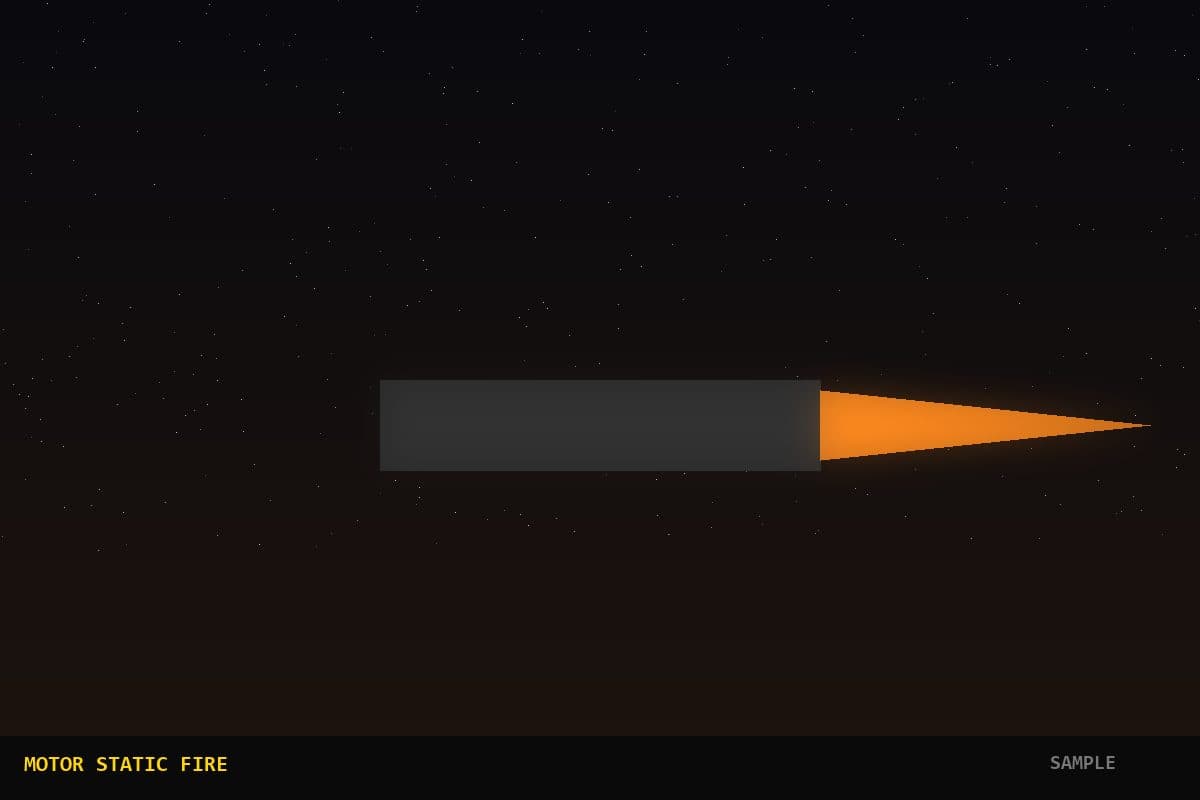 Static fire, motor M2 (sample)